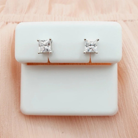 4MM S925 Sterling Silver CZ Stud Earrings for Women/Girl, US19251023 - Picture 6 of 14